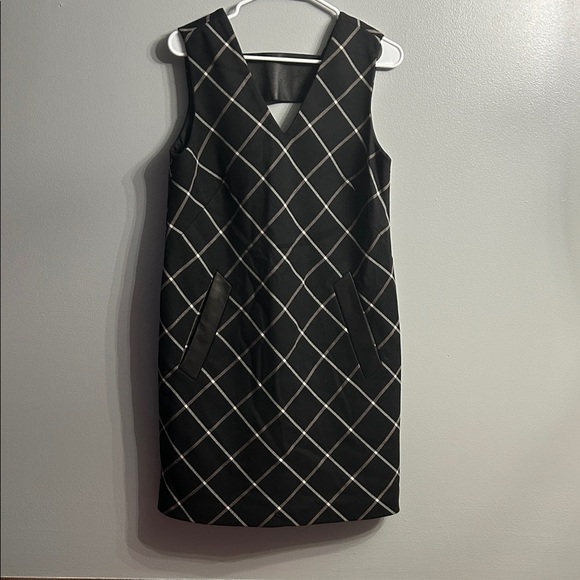 Rag & Bone Phoebe Leather Trim Shift Dress SZ 8 - Picture 4 of 11